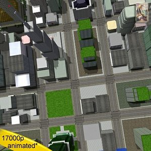 City 16 Blocks Lo poly