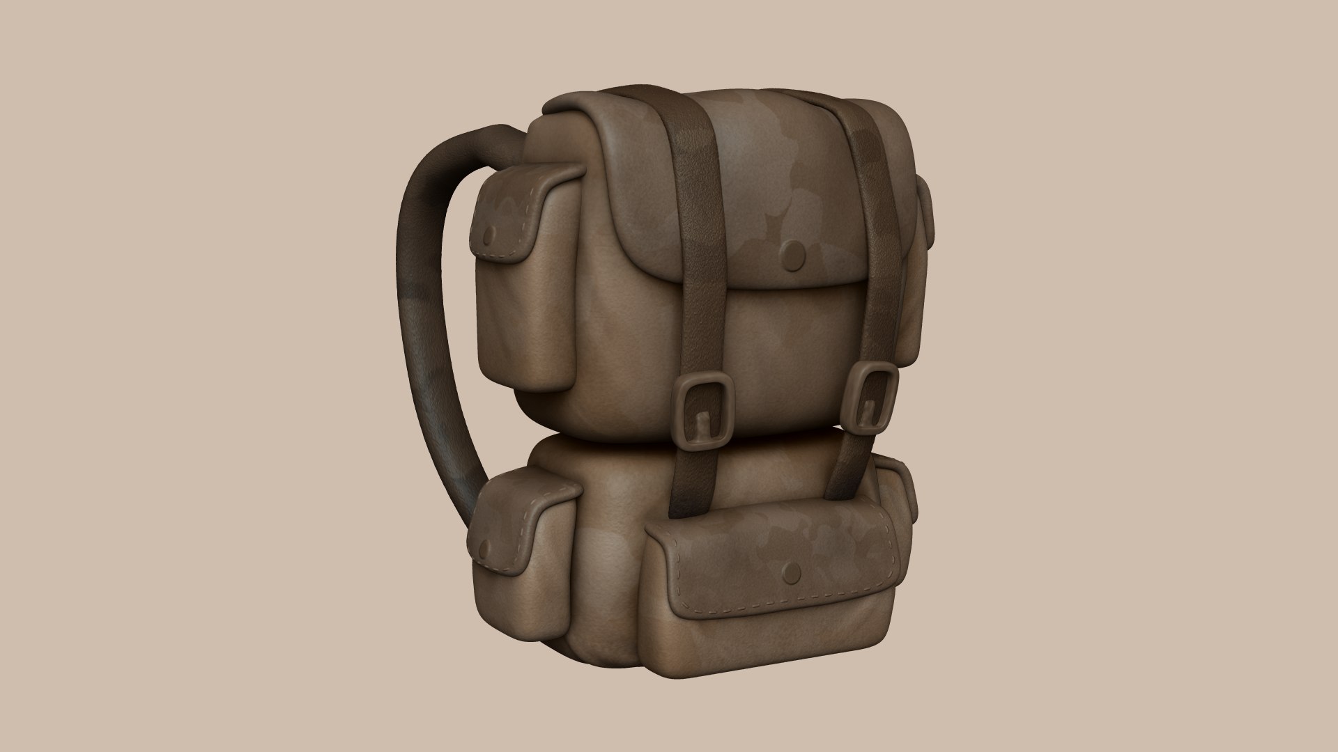 Camouflage backpack - military 3D model - TurboSquid 1642455
