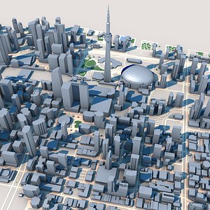 CN Tower First Canadian Place Toronto Canada 3D model