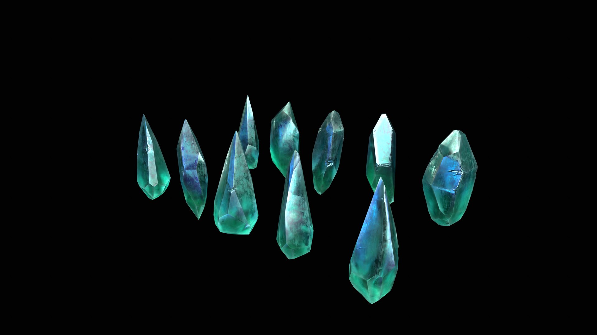 3D Low Poly Crystal Pbr Set - TurboSquid 1908151