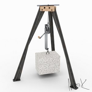 3D model workshop crane