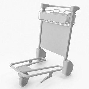 3D airport luggage cart