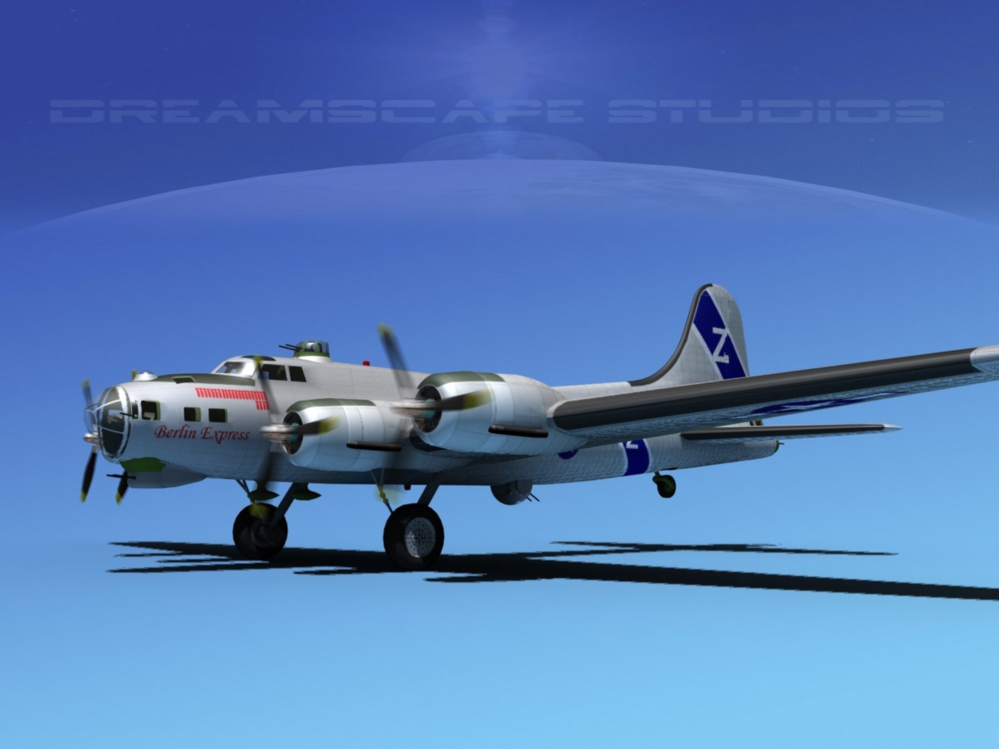 3d B-17 Boeing Flying Fortress Model