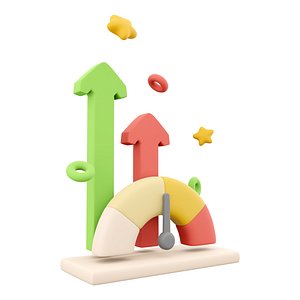 speedometer icon 3D model