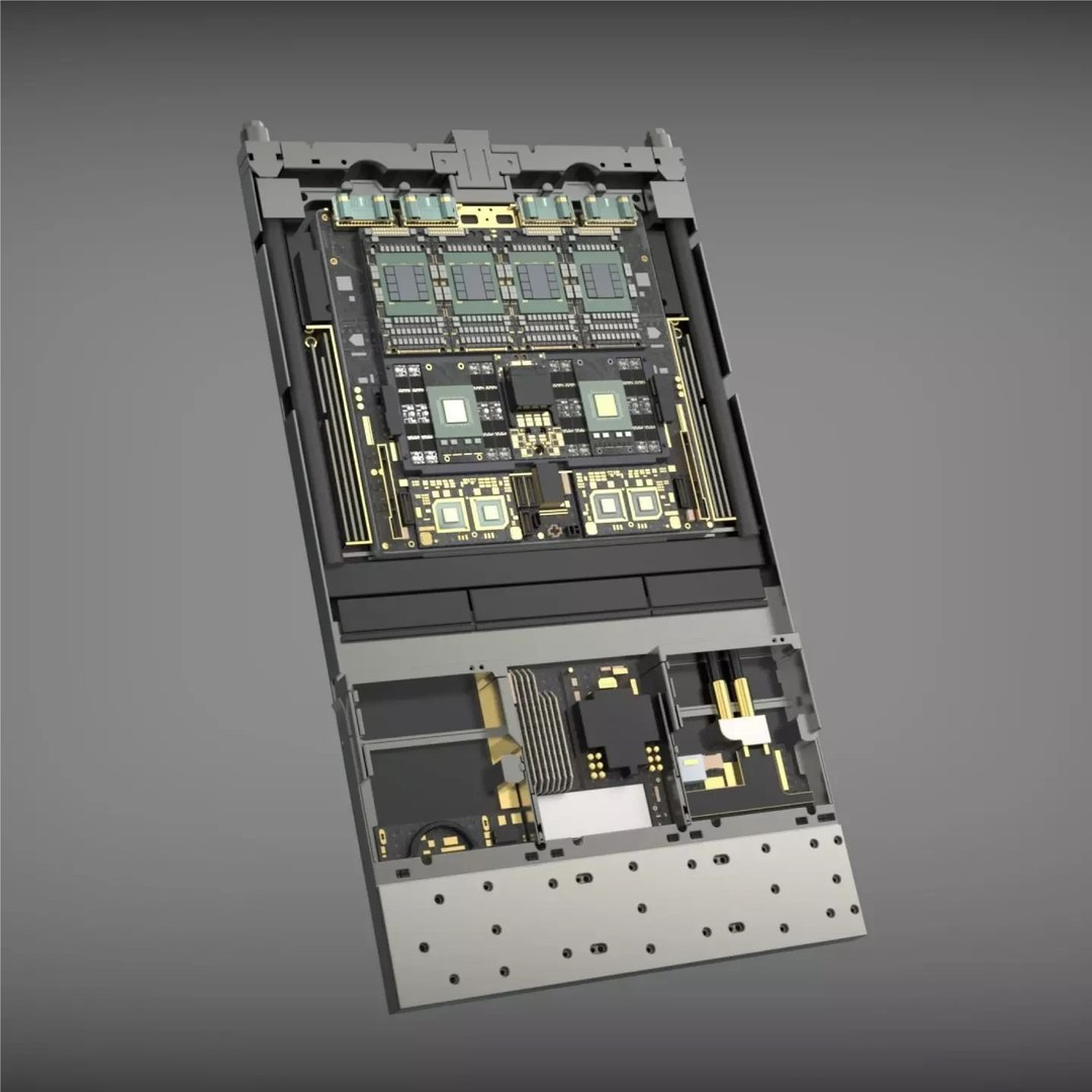 AI Server Compute Tray 3D Model High Detail PBR FBX OBJ STL 3D Model ...