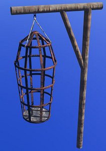medieval torture cage 3d model