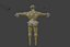 3D character rigged model