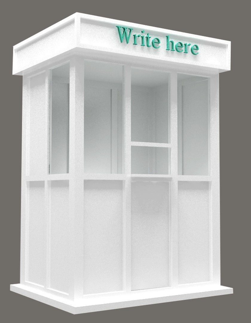 3d model of stall info point