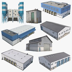 Industrial Buildings And Props 3D model