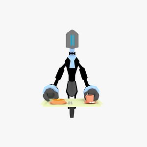 3D model robot waiter