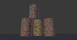 oil barrels 3d 3ds