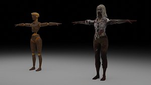 Robot and Zombie Character Pack 3D model