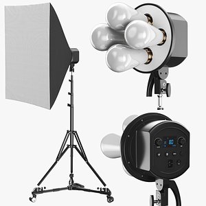3D model Detailed Photography Light Square
