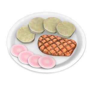 3dsmax food dumpling pork