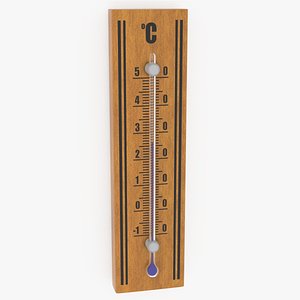 3D realistic wall thermometer