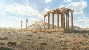 Temple of Olympian Zeus environment 3D