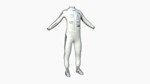 3D Racing Pilot Uniform A08 Gray - Character Clothing Design