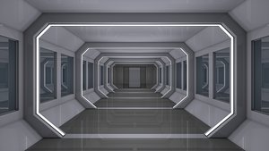 3D Sci Fi Corridor model