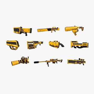10 Anti-Drone Gun Yellow Dirt - SciFi Jamming Weaponry