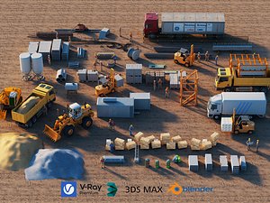Large construction site scene