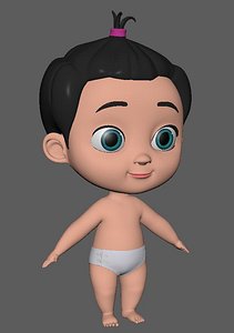 baby girl 3D model