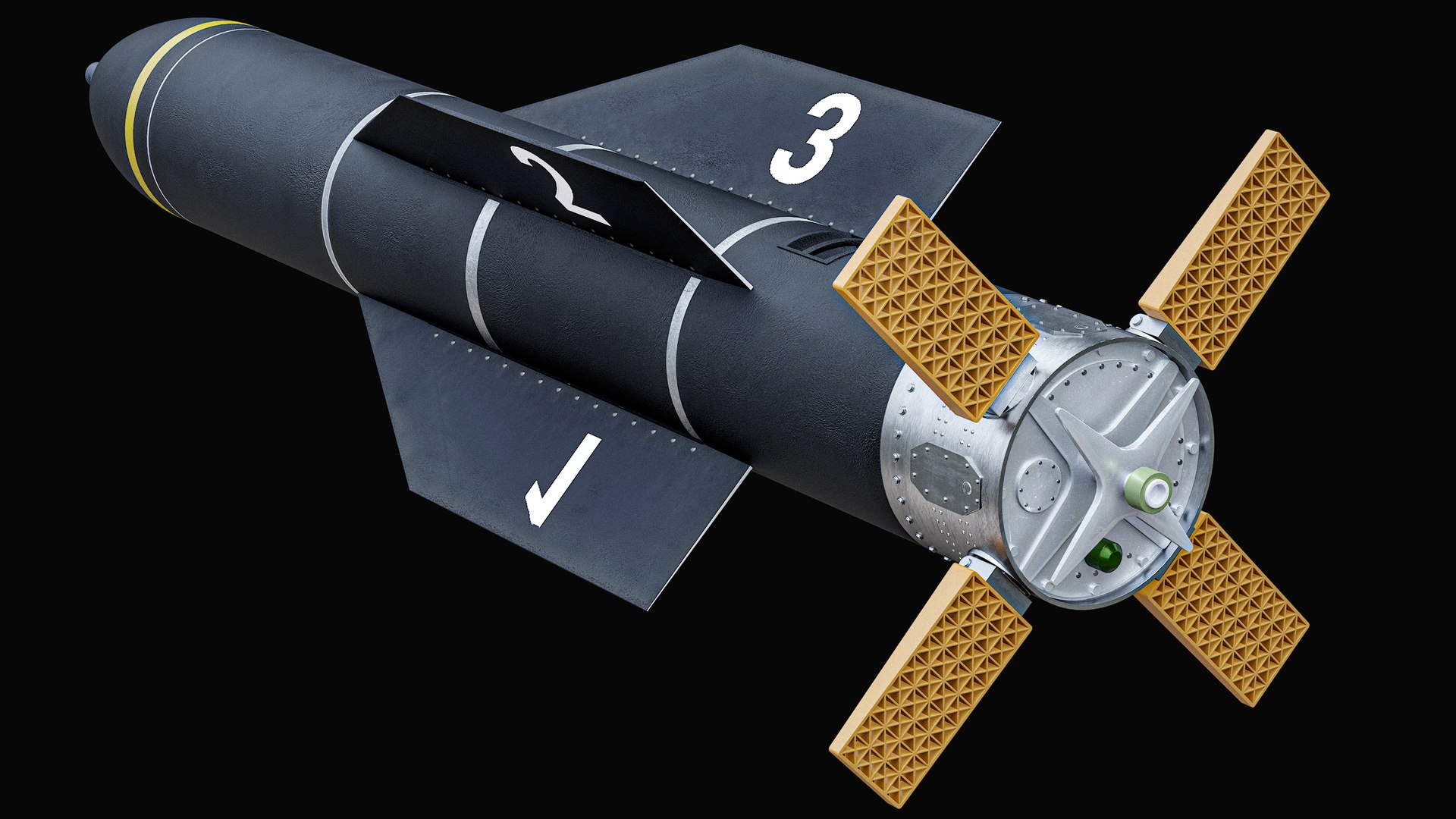 3D GBU-57 MOP Guided Bomb Unit Black Flight Test Edition PBR https://p.turbosquid.com/ts-thumb/tG/SRjnew/F2/r_scrgbu57_011a/png/1790410594/1920x1080/fit_q87/abcb110e43a0262431825b030916cb125a33e532/r_scrgbu57_011a.jpg