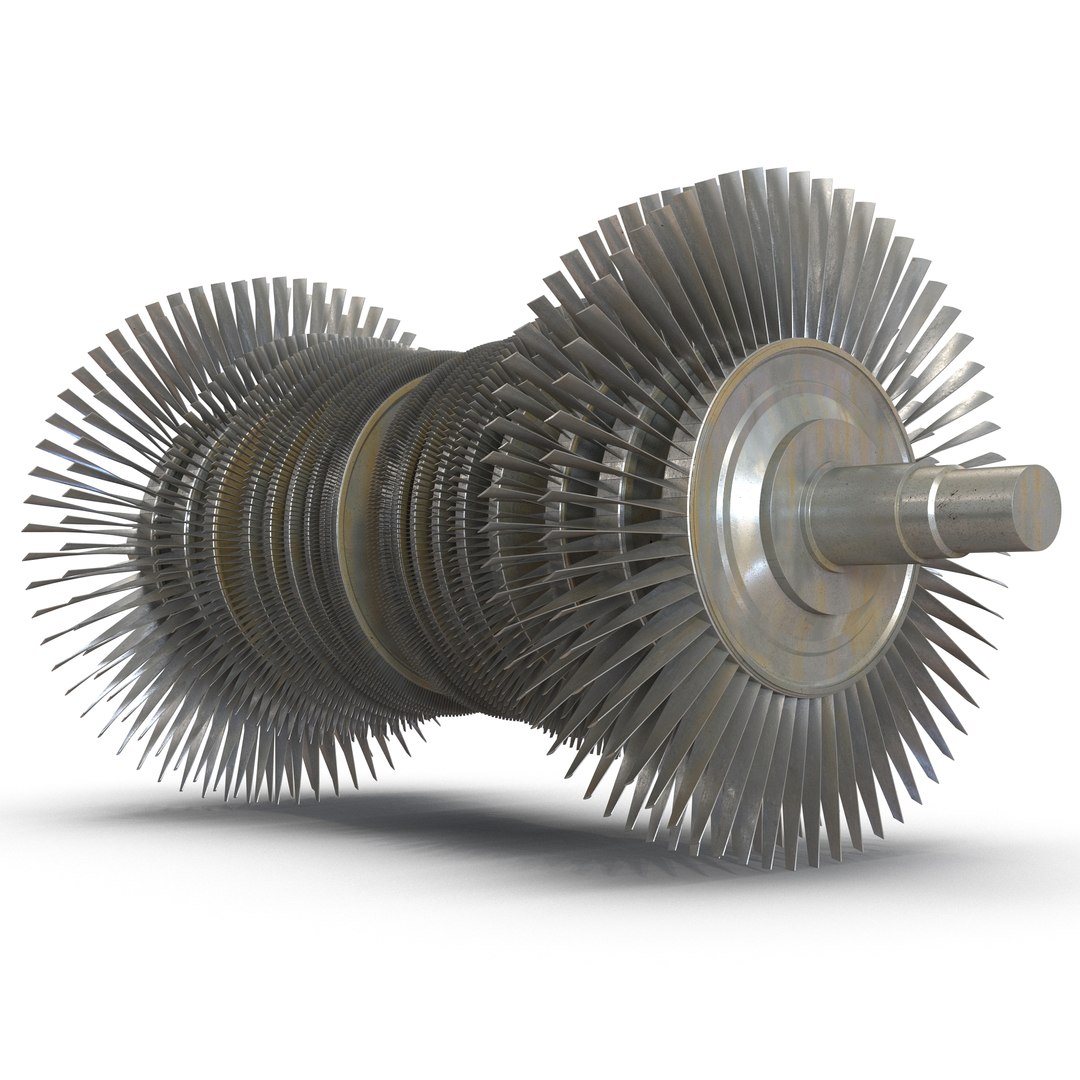 Steam Turbine 3D model preview