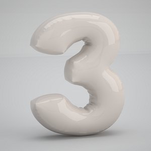 3 Number Balloon
