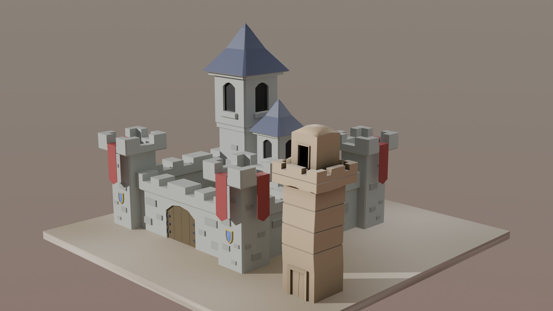 Medieval Castle And Tower 3D Model - TurboSquid 2207338