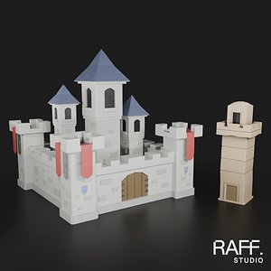 Medieval Castle and Tower 3D model