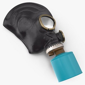 gas mask lying 3D model