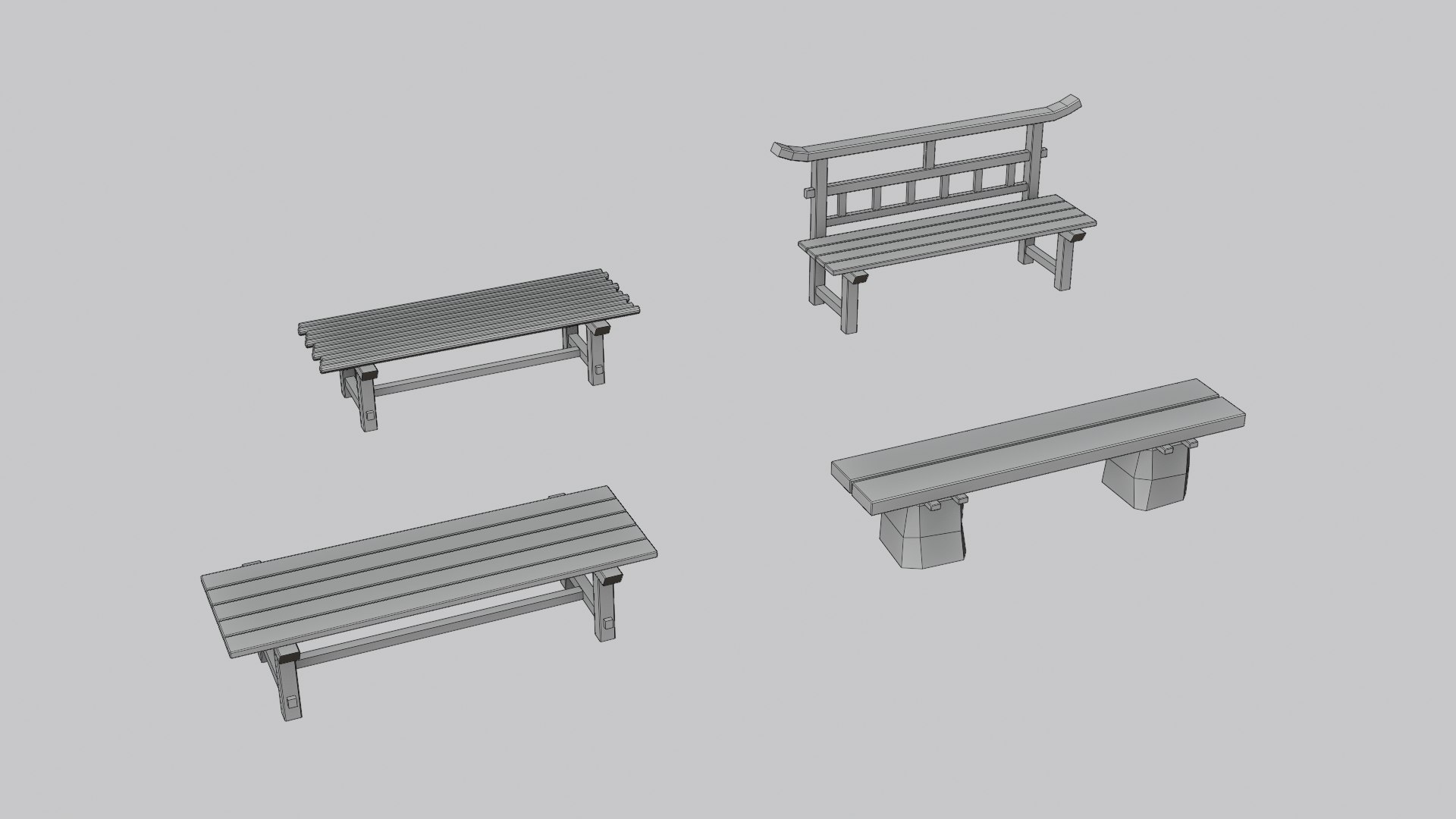Japanese Wooden Bench Pack - 4 Game-Ready Benches with Bamboo model https://p.turbosquid.com/ts-thumb/tG/gmQ4lJ/pj/bench_japanese_wireframe/png/1792312454/1920x1080/fit_q87/a206534fdb6e3f788106c6da9f2be26e4d9457e0/bench_japanese_wireframe.jpg