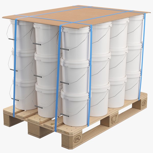 Pallet With Buckets model TurboSquid 2040756