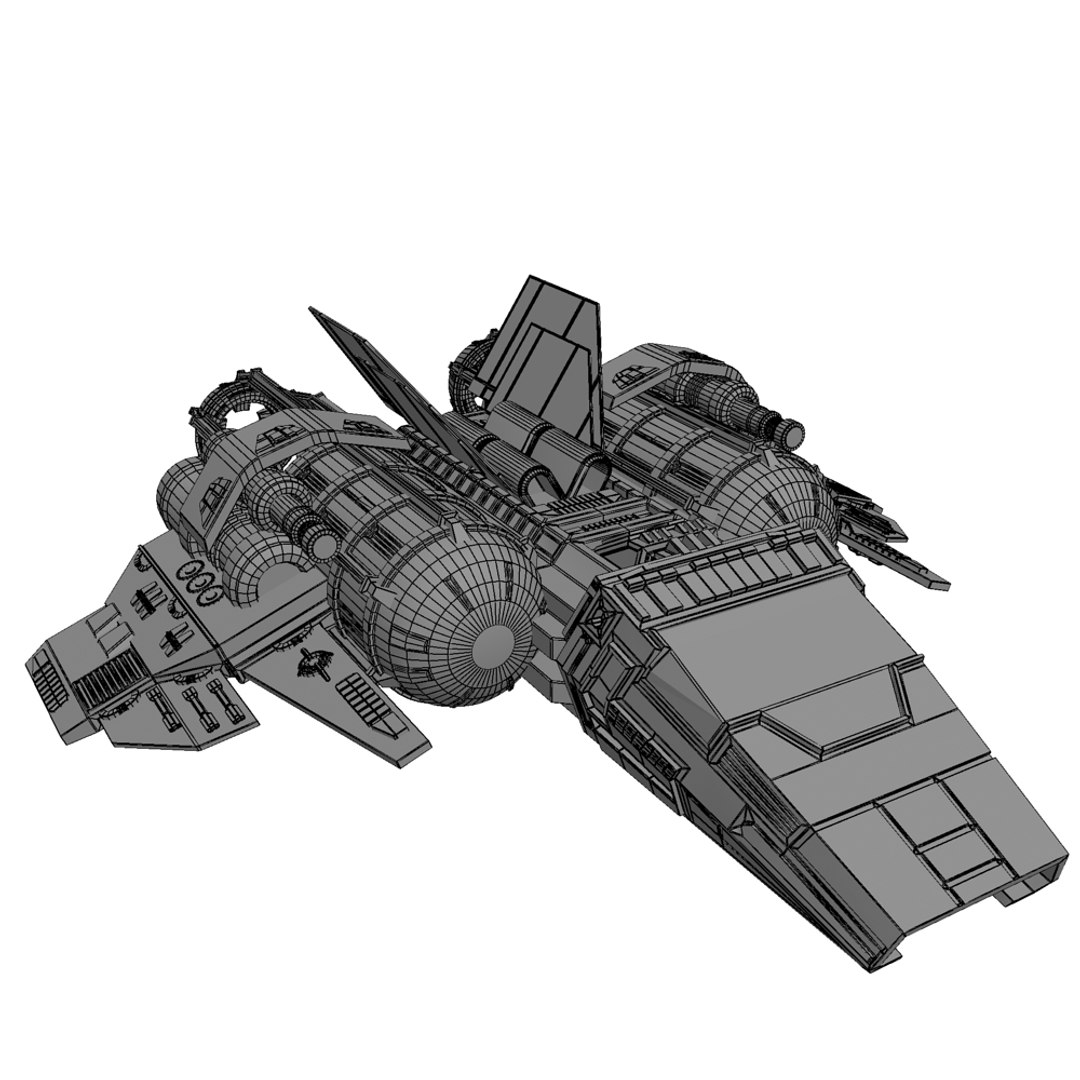 Fi Star Fighter 3d Model