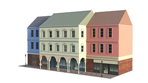 lowpoly Cartoon City 02 3D