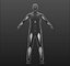 Uomo bianco calvo in maschera Low-Poly