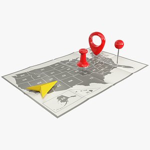 USA Map with States V2