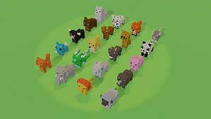 3D voxel animals
