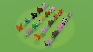 Voxel animals pack