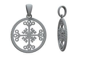 jewelry pendant celtic cross 3D model