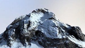 mountain terrain snow 3D model