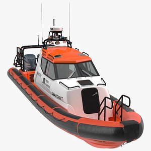 Motor Boat Orange Waverider 1060 GRP model