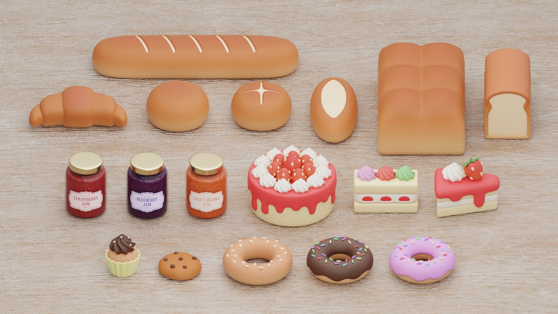 3D Bakery Collection https://p.turbosquid.com/ts-thumb/tH/3xDENU/8D/z02/jpg/1722350978/1920x1080/fit_q87/9ac933a309680f8b22427dd99d73c51f9c4f19e4/z02.jpg