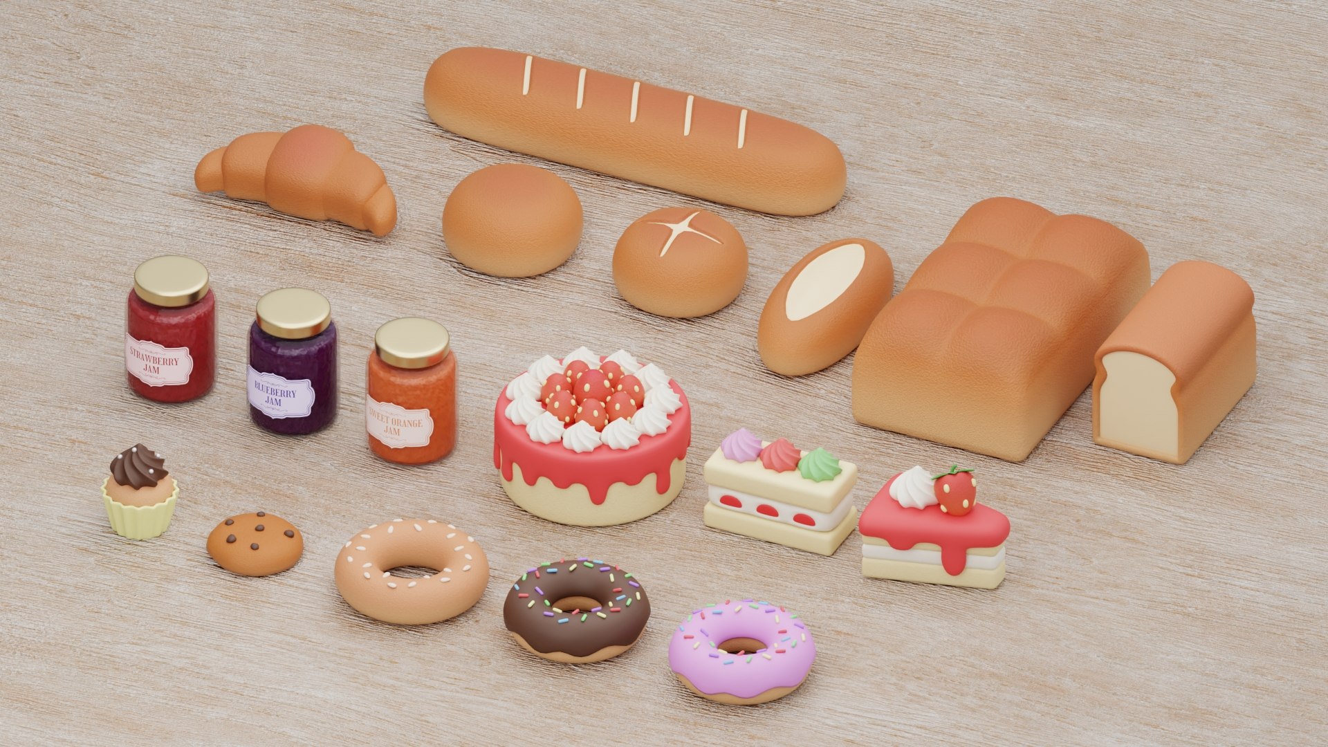 3D Bakery Collection https://p.turbosquid.com/ts-thumb/tH/3xDENU/E0/z03/jpg/1722350979/1920x1080/fit_q87/138bbccd321a6a2e09ec43647ebc39a2e335c1d8/z03.jpg