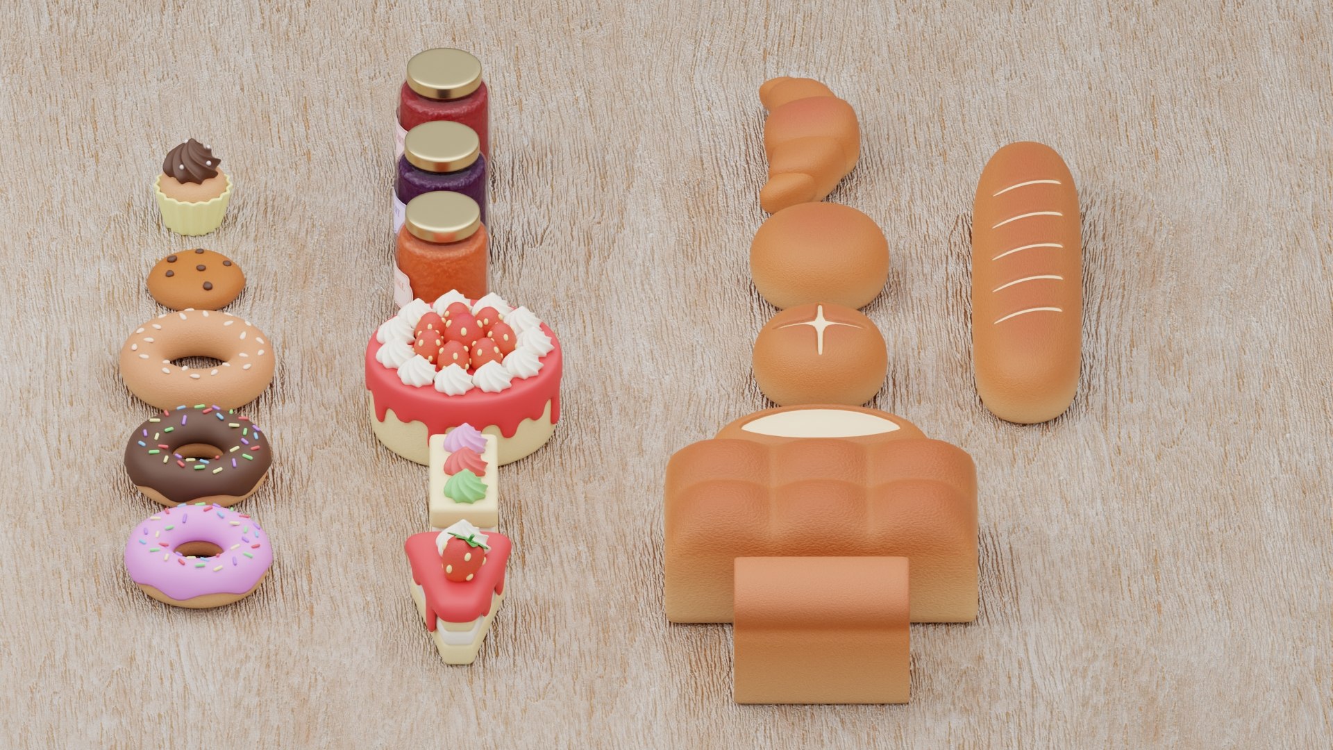 3D Bakery Collection https://p.turbosquid.com/ts-thumb/tH/3xDENU/Fz/z06/jpg/1722350981/1920x1080/fit_q87/aa21f8fd31e175abcb485c68e82c84db2e912cee/z06.jpg