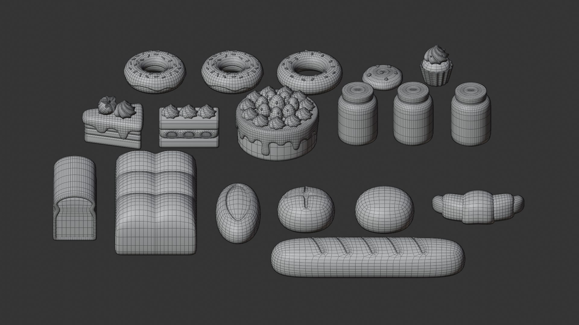3D Bakery Collection https://p.turbosquid.com/ts-thumb/tH/3xDENU/iy/wire6/jpg/1722350992/1920x1080/fit_q87/9d79a9bba7c403e1122a2c09aef67d6d006468d3/wire6.jpg
