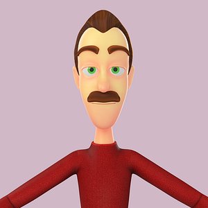 Cartoon Man Journalist Writer