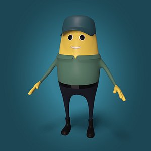 Cartoon Stickman 3D model