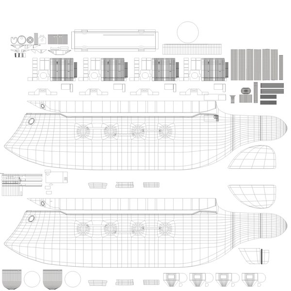 3D steampunk flying cruiser model - TurboSquid 1957554