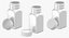 Flacons Carrés Plastique 2oz 60ml Collection 02 - 6 modèles
